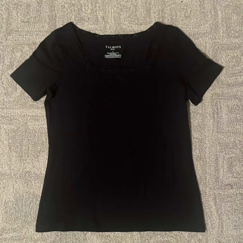 Talbots black tee